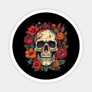 Floral Skull Magnet